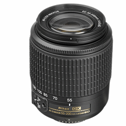 لنز دوربین نیکون تله فوتو 55-200mm f/4-5.6G ED AF-S DX Autofocus Lens,