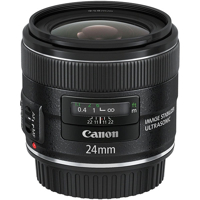 عکس لنز دوربین عکاسی واید کانن مدل EF 24mm f/2.8 IS USM,	