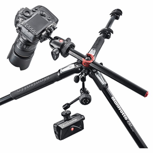 سه پایه دوربین عکاسی وفیلمبرداری مدل مانفرتو MT190XPRO4 Aluminum Tripod,